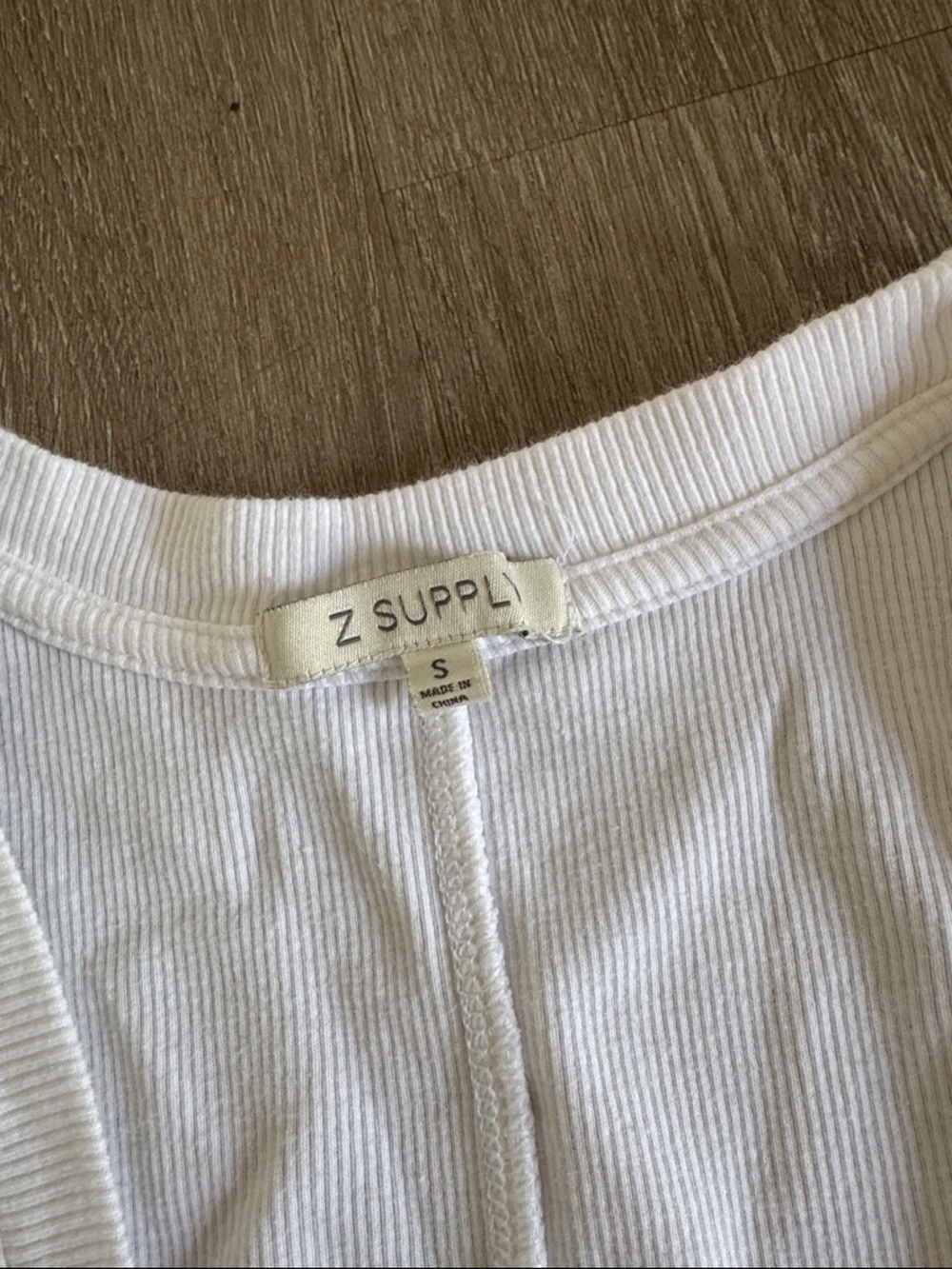 White Ribbed Tank Top - Picture 2 of 2